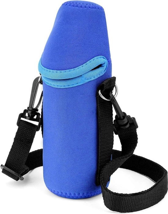 Scarpe per acqua in Neopreen - Isolanti - Blu - Compatibili con bottiglie di plastica monouso - Tasca per bottiglia di acqua - Adatto per bottiglie da 16,9 Fl Oz, Smartwater, Evian, Crystal Geyser
