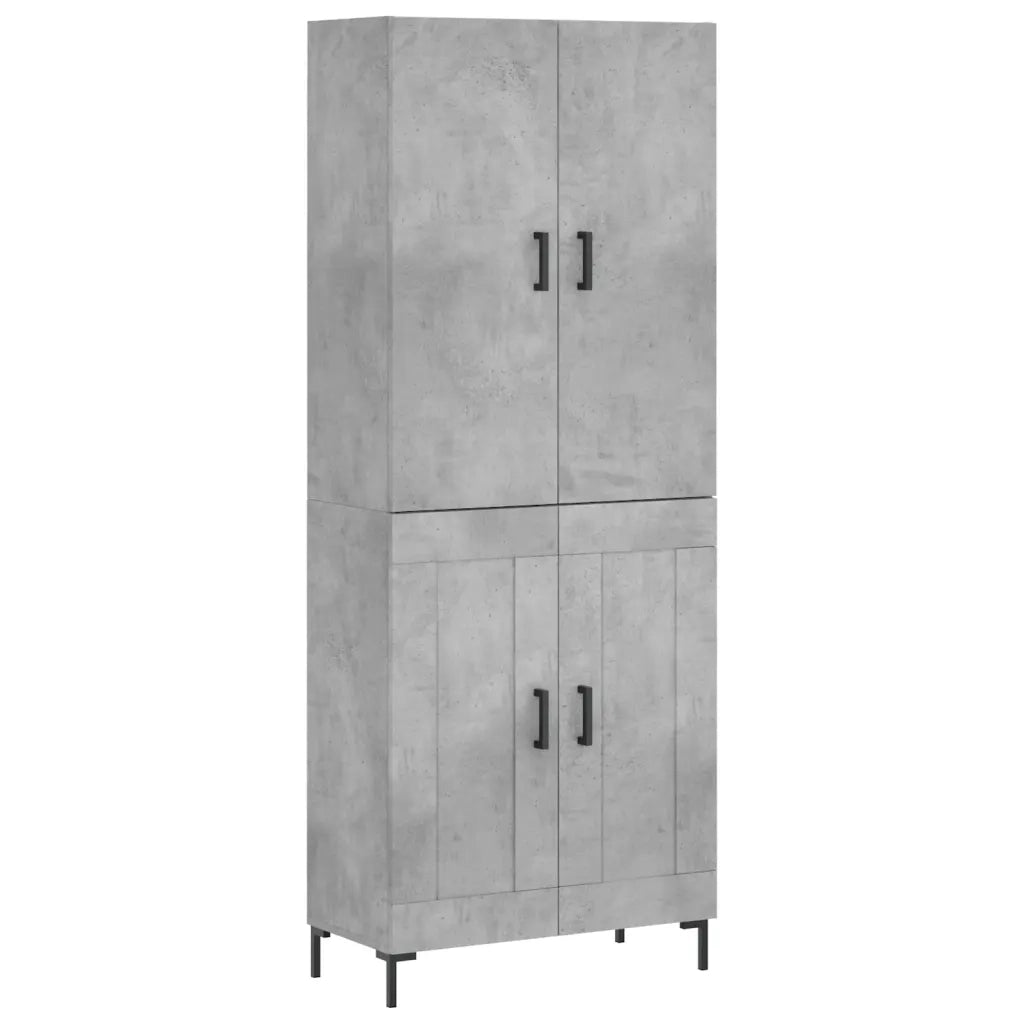 Credenza-Buffet-Armadio da cucina Grigio Cemento 69,5x34x180 cm in Legno Multistrato 257554
