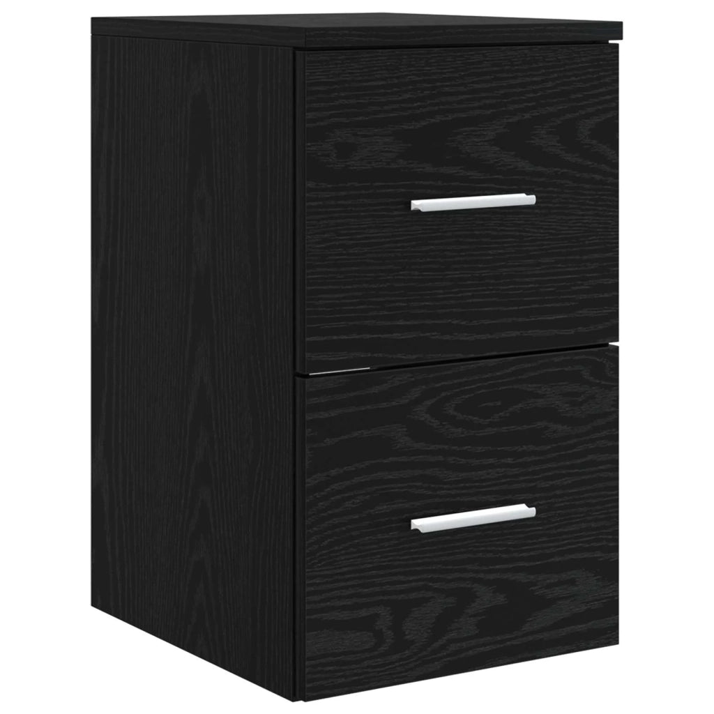 Set di mobili per il bagno 4 pz Rovere Nero 3406824