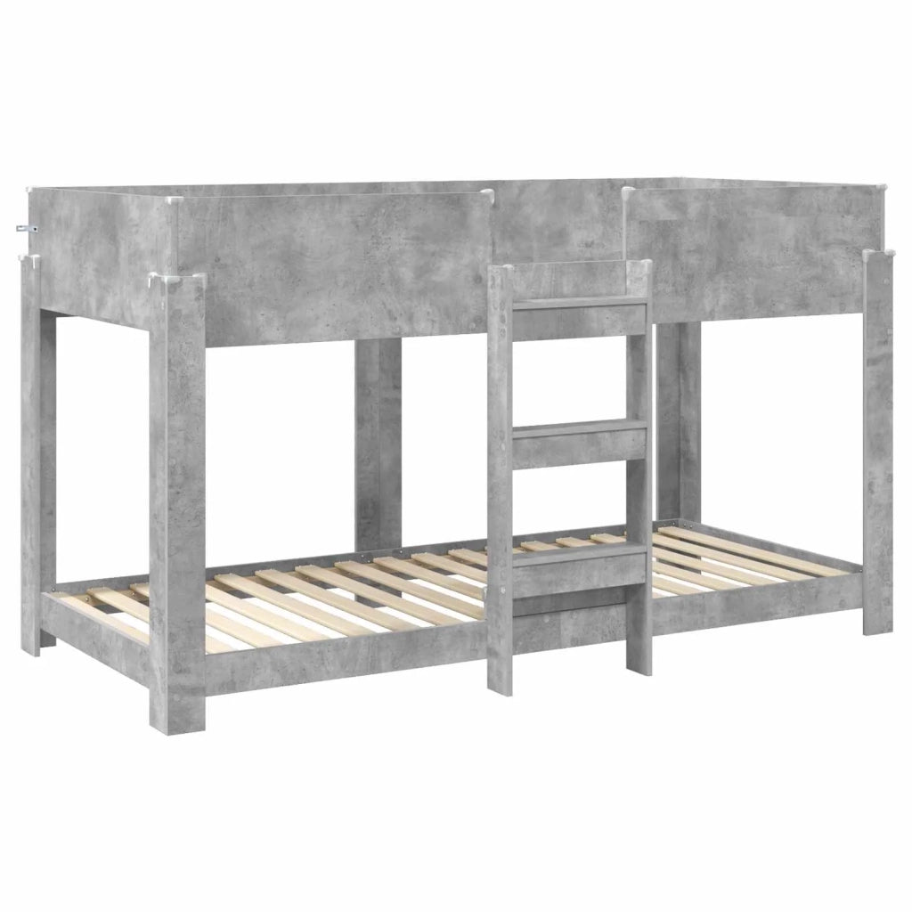 Letto a Castello per Bambini Grigio cemento 100 x 190 cm