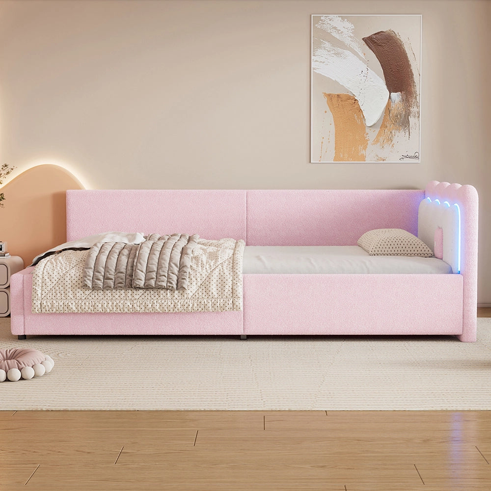 Daybed - Xylo - 90x200 cm LED pile rosa