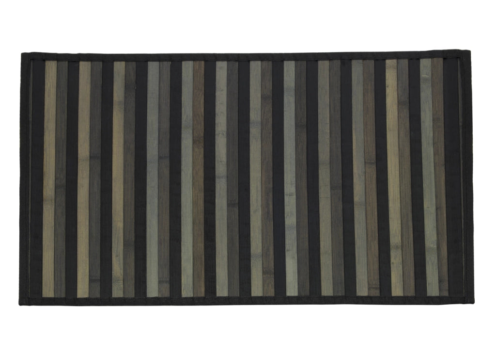 Tappeto Bamboo Degradè In Varie Colorazioni - 50x120 cm - Nero