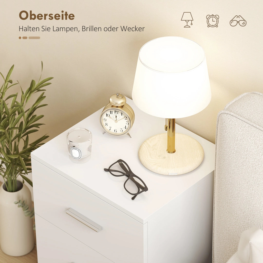 Comodino con 3 cassetti ¨C Xylo ¨C MDF bianco