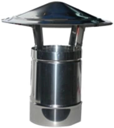 ALA Terminale Parapioggia Inox 20 Acciaio Inox Aisi 316L Finitura Lucida Cappello Modello Cinese Fisso colore Acciaio