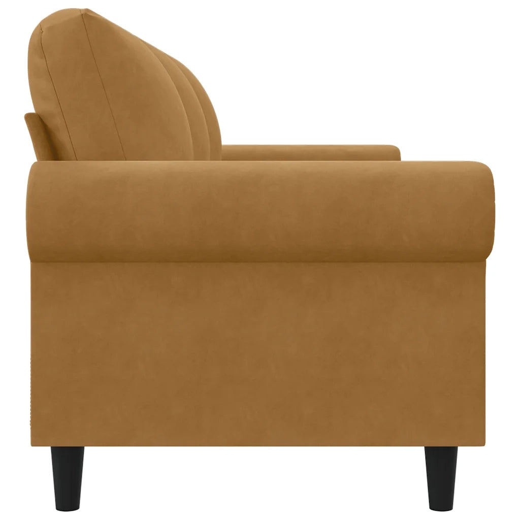 Divano a 3 Posti-Sofa 3 Posti Marrone 180 cm in Velluto 886023