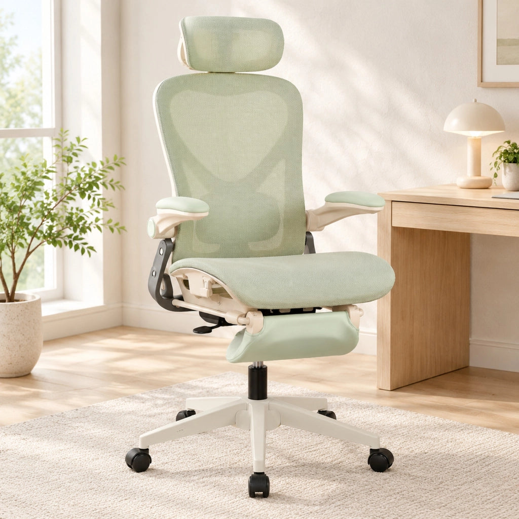 SEDIA da Ufficio Ergonomica Pieghevole in Rete Verde