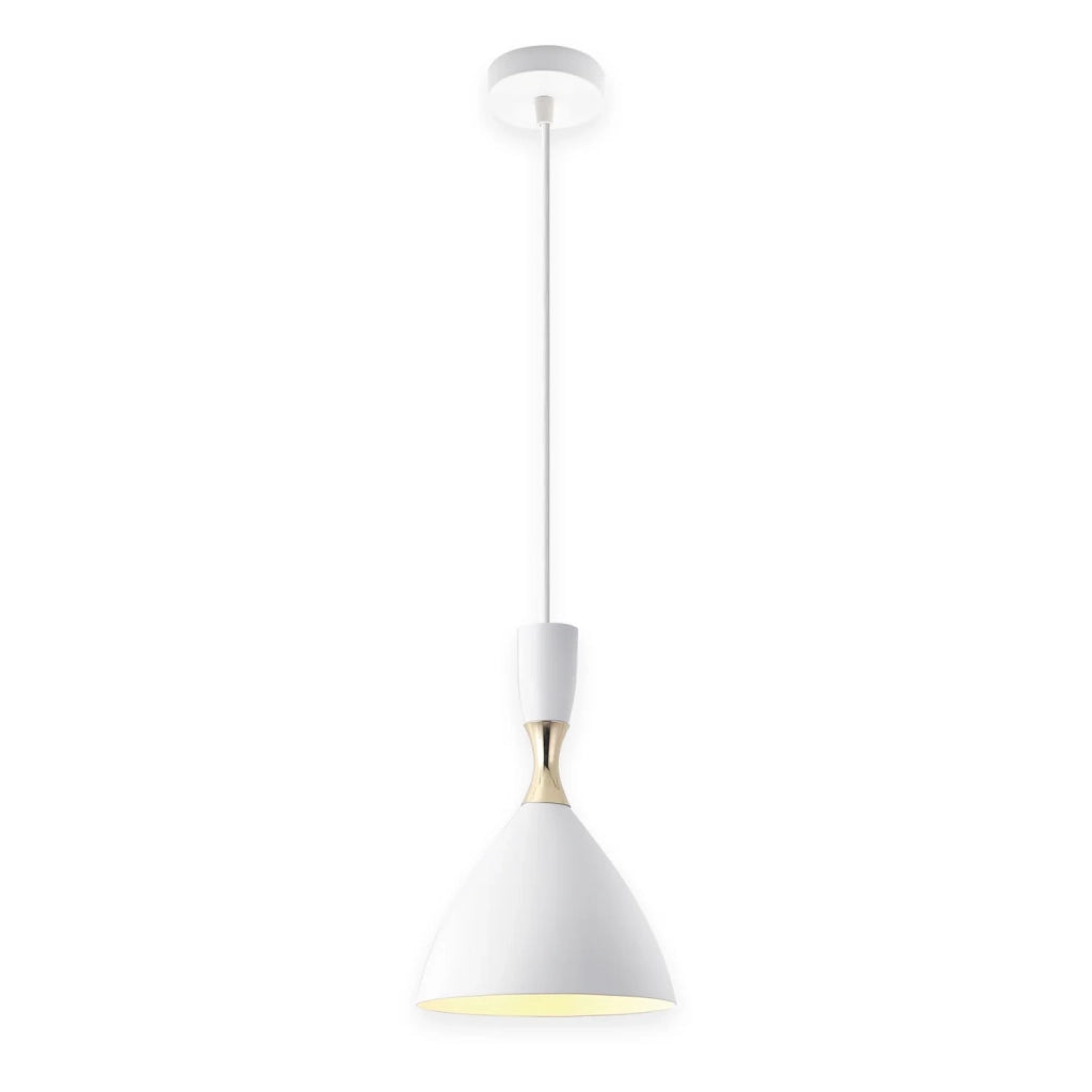 LÚZETE - LAMPADA DA SOFFITTO BIANCO/DORATO BRICE