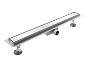 Canalina di scarico, doccia in acciaio inox, ispezionabile, piastrellabile Sicena Pavias 60x7cm (LxP)