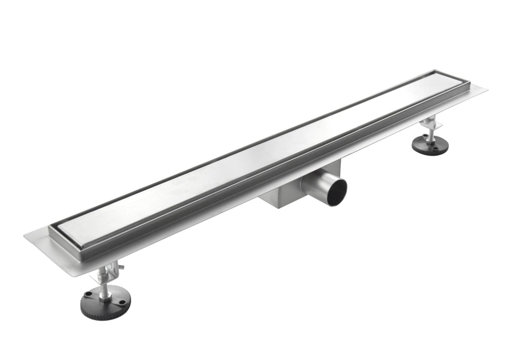 Canalina di scarico, doccia in acciaio inox, ispezionabile, piastrellabile Sicena Pavias 60x7cm (LxP)