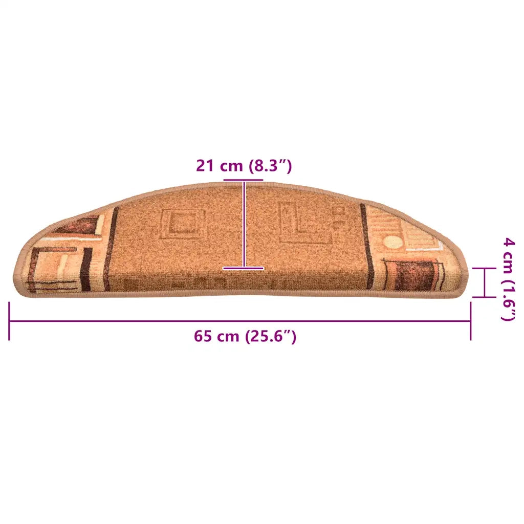 Tappetini per Scale Autoadesivi 10 pz | Gradini per Scale 65x21x4 cm Beige