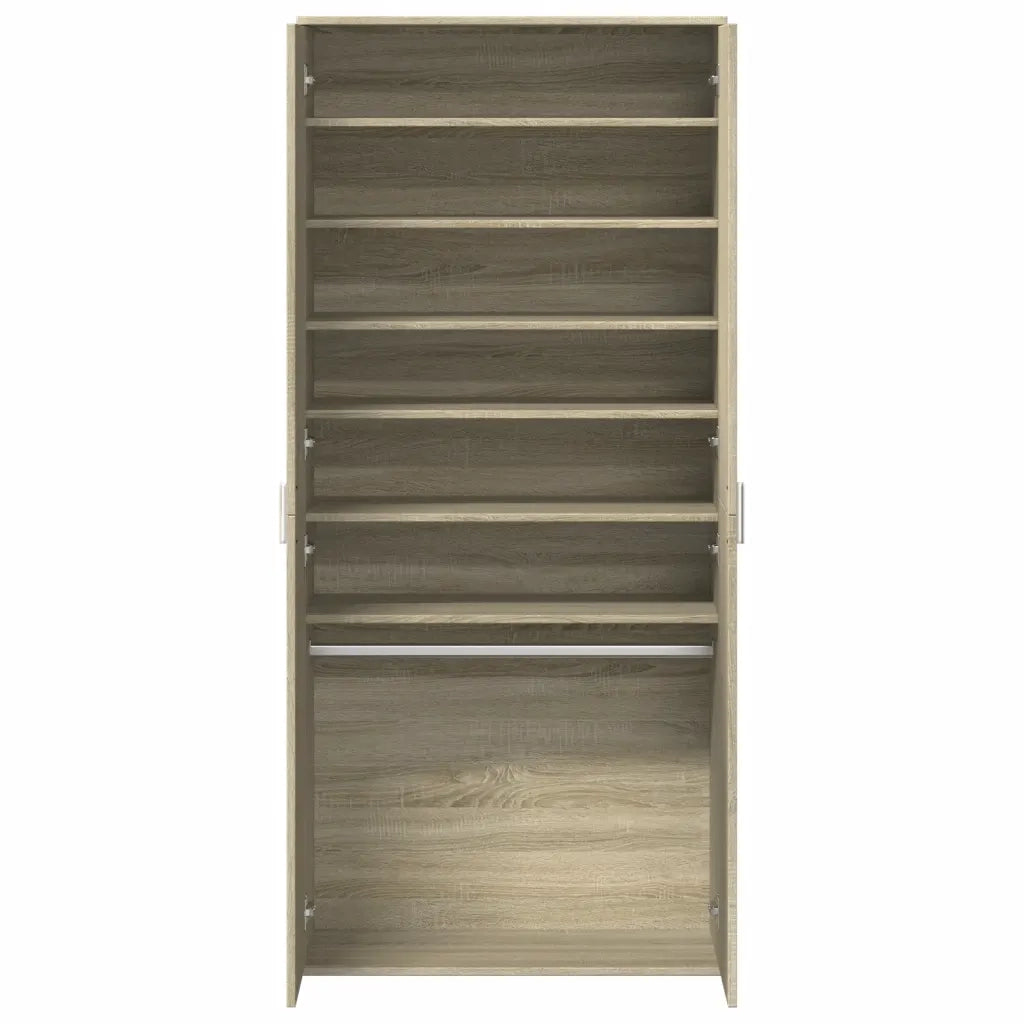 Scarpiera Rovere Sonoma 80x39x178 cm in Legno Multistrato 3276674
