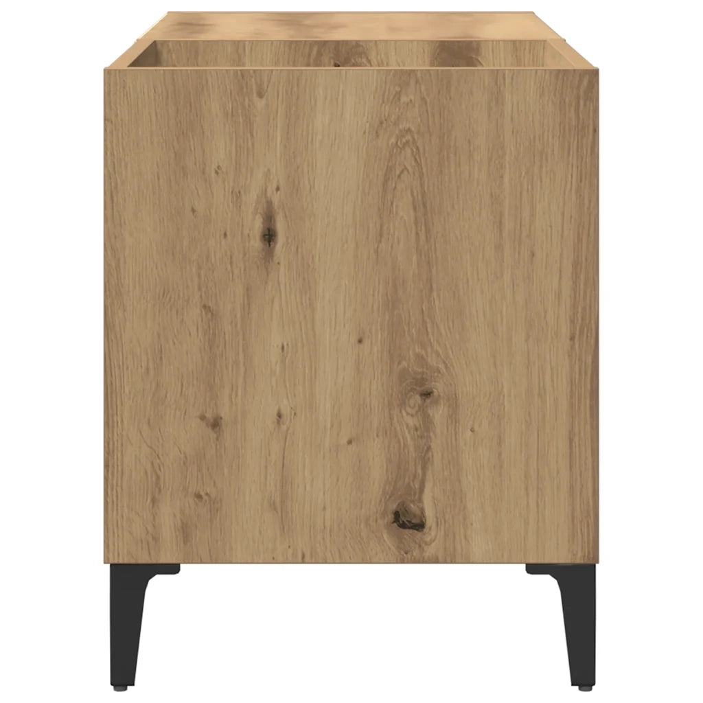 Mobile Porta Dischi Rovere Artigianale 84,5x38x48cm Multistrato 857166