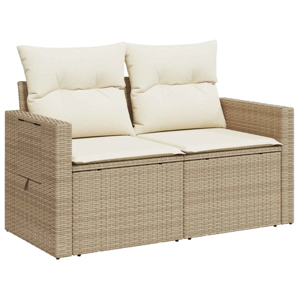 Set di divani 7 pz Beige e Bianco Crema 3448808