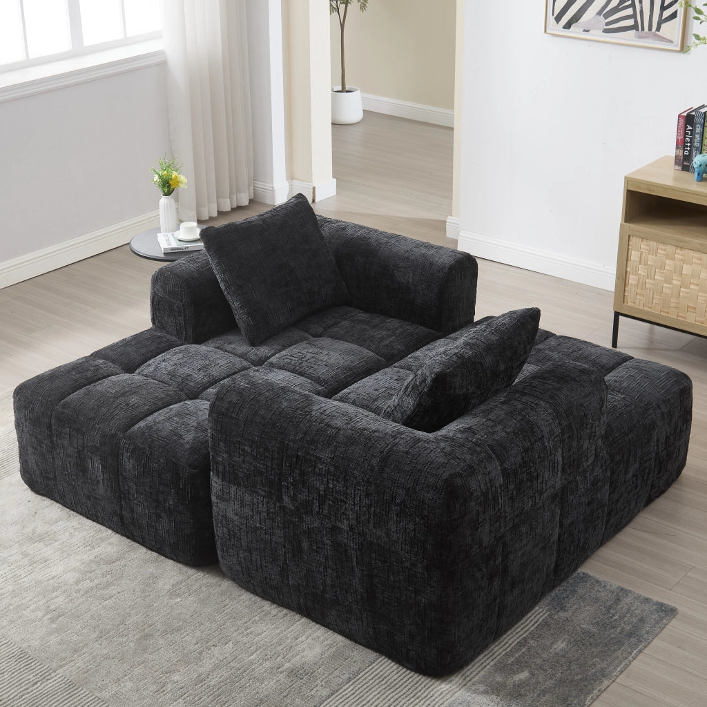 Divano letto confortevole - Zephmum - Con cuscini e tasche laterali