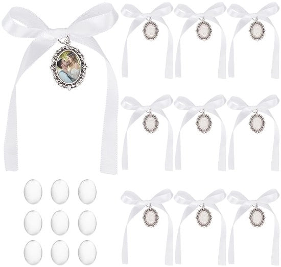 Set di 10 Hanger per Bouquet di Fiori in Argento Antico