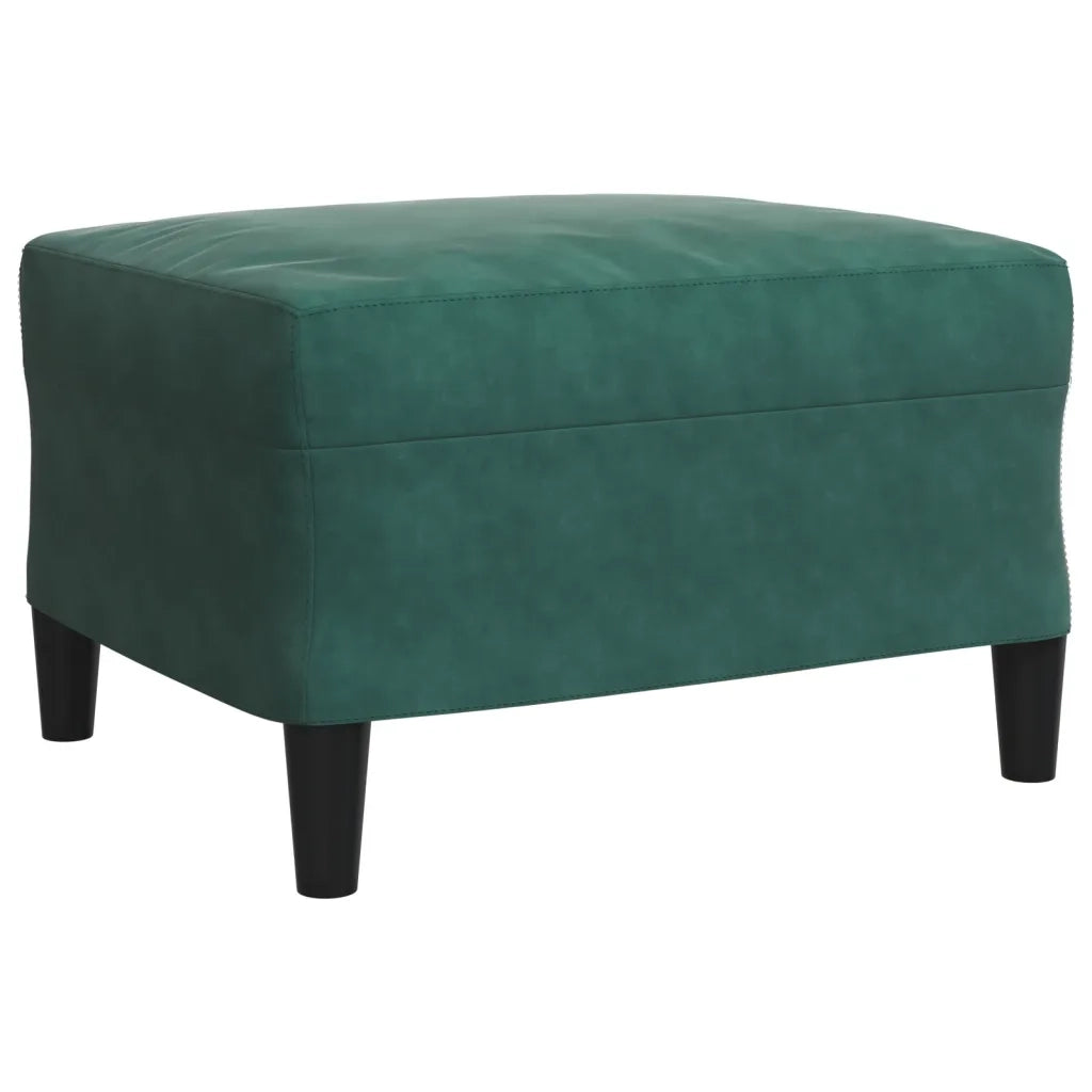 Set di Divani 3 pz con Cuscini Verde scuro in Velluto