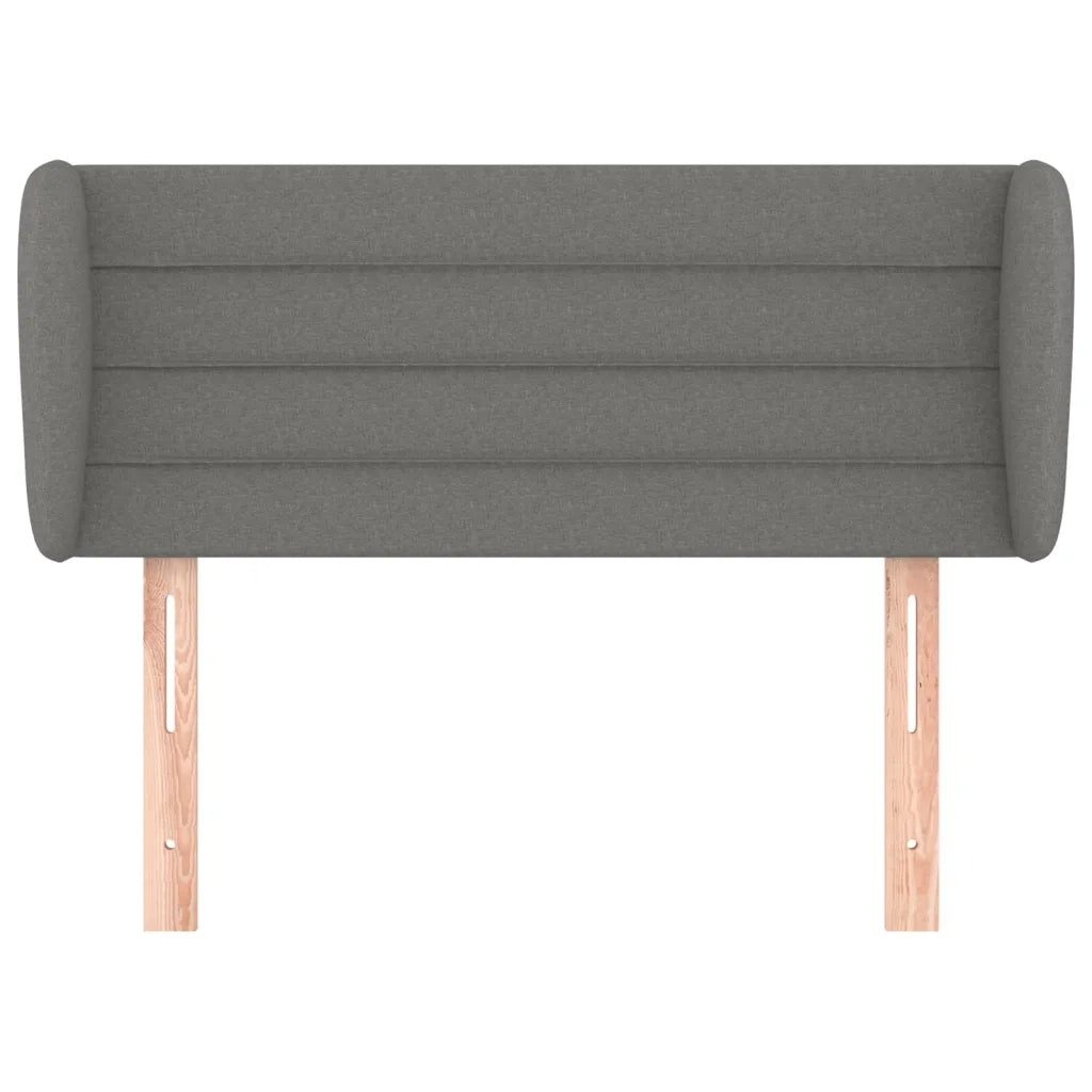 Testiera ad Orecchio-Testata con Orecchie Grigio Scuro 83x23x78/88 cm in Tessuto 823123