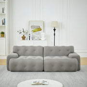 Divano 2 Posti Cloud con Braccioli Larghi e Bottoni ¨C MINIMAL ¨C Grigio