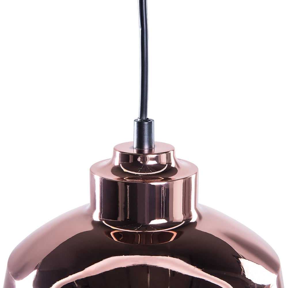 Lampada a Sospensione a 1 Luce da Soffitto Rame stile Industriale