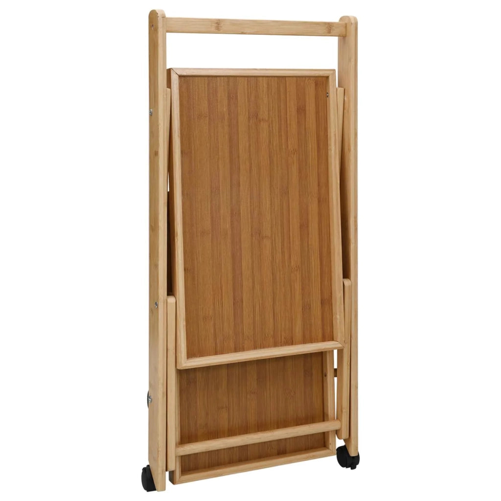 Carrello da Cucina con Ruote Marrone Chiaro 65 x 40,5 x 76,5 cm 42028291