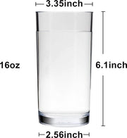 8 pezzi di bicchieri in plastica da 500ml, bicchieri da drink da 500ml in plastica
