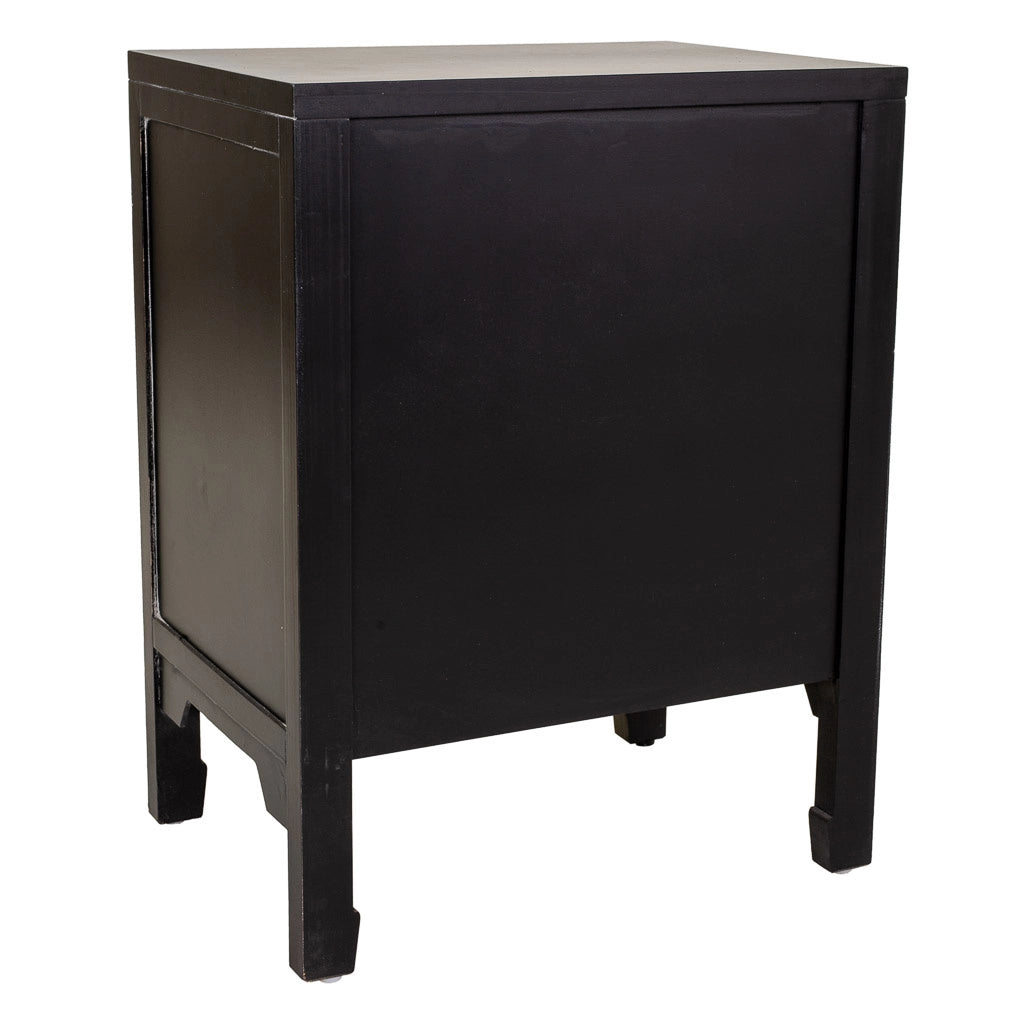 Comodino in legno nero 50x36x65
