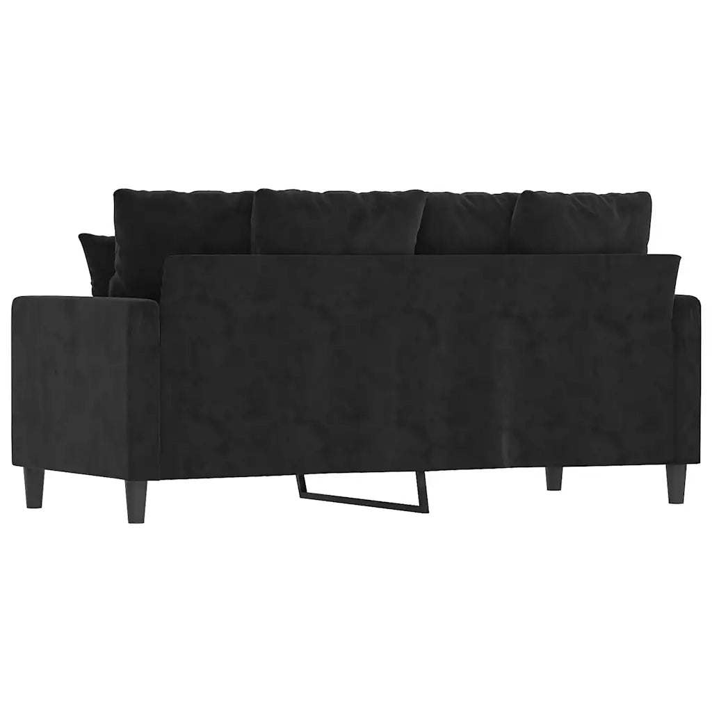 Divano a 2 Posti Nero 140 cm in Velluto 359308