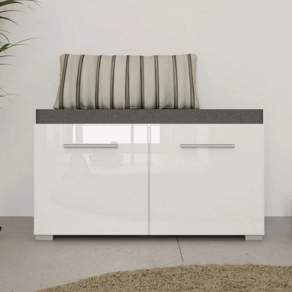 Cannole, Mobile da Ingresso un Ripiano, 79x35x45h cm Bianco