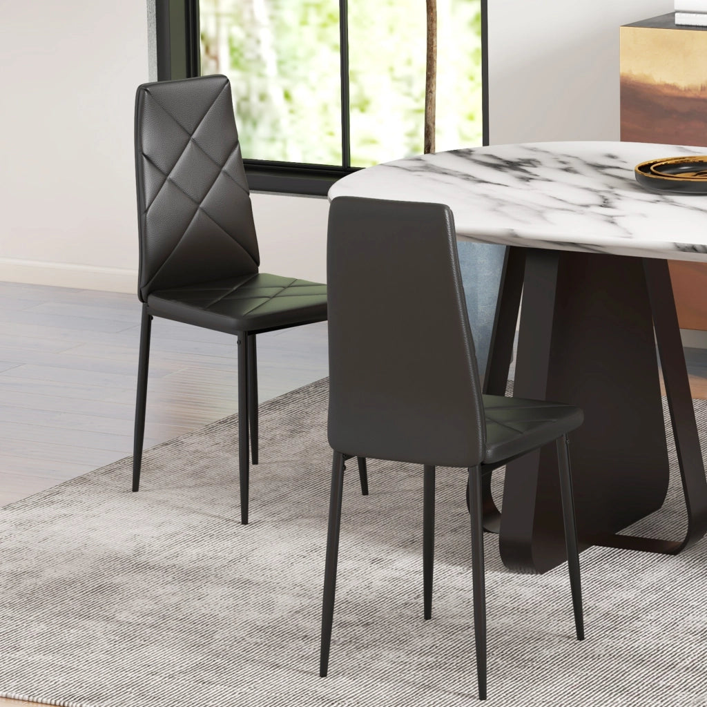 Sgabelli da pranzo con schienale alto ¨C Minimal ¨C nero