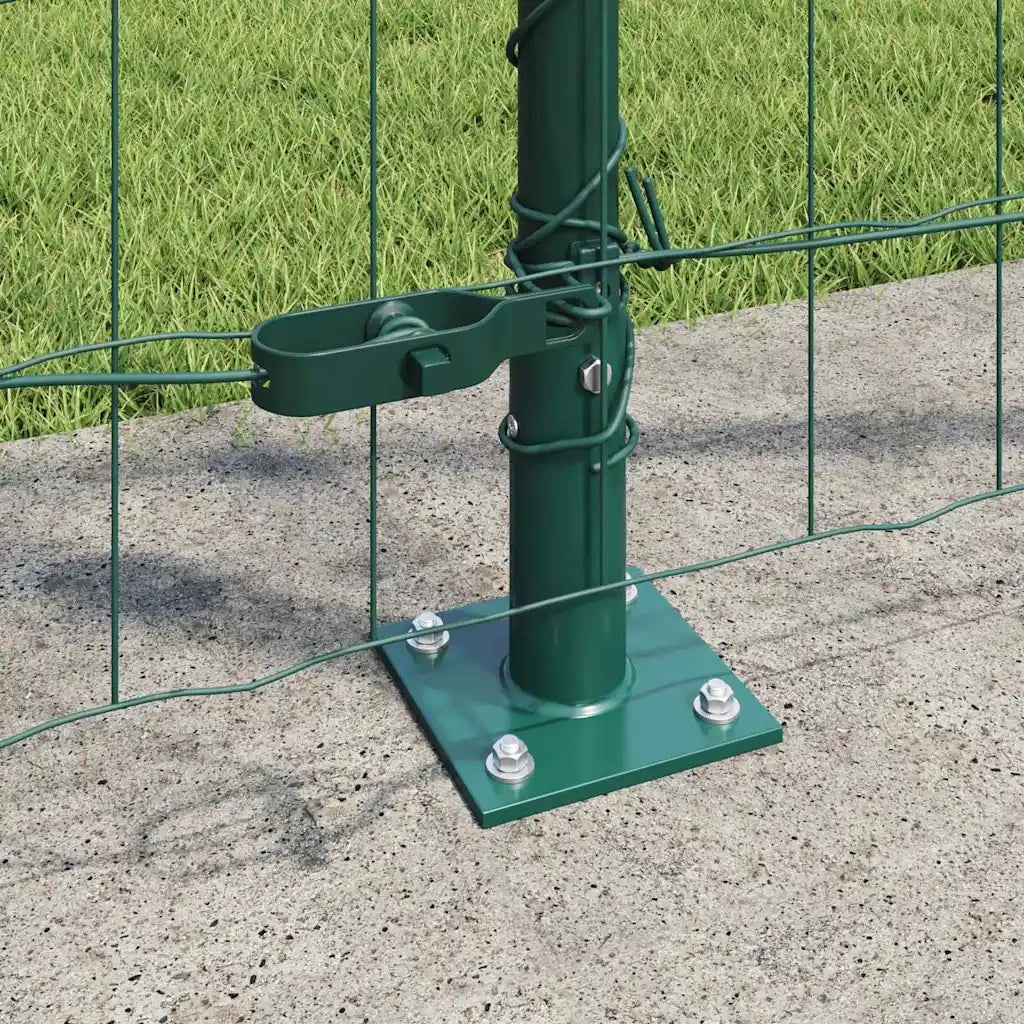 Recinzione con pali. Verde 1.2 x 10 m Acciaio