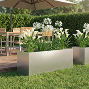 Vaso da giardino Argento 40 x 20 x 20 cm Acciaio zincato 8005144