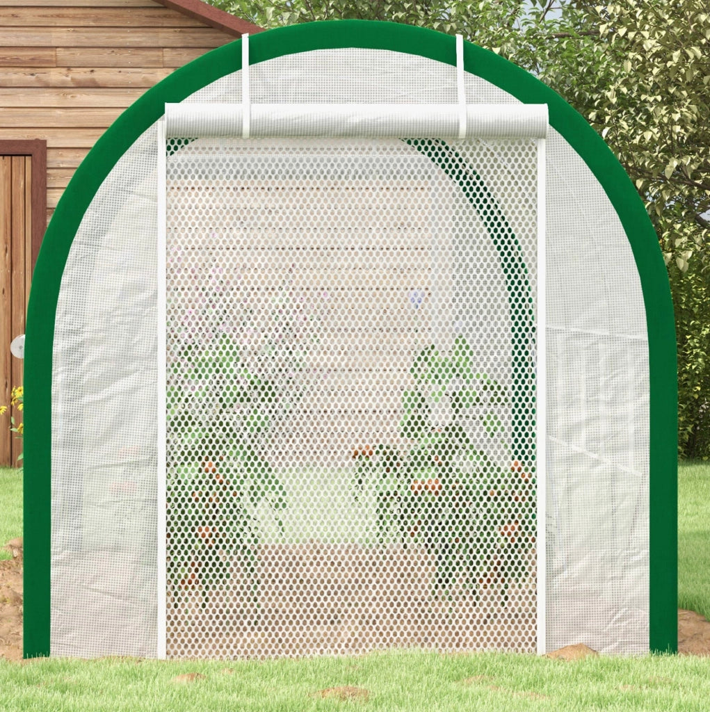 Serra tunnel da giardino 358 x 210 x 210 cm bianca