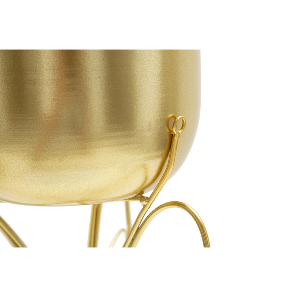 Vaso per Piante Farfalla 5, Oro, Metallo, 22x22x40 cm