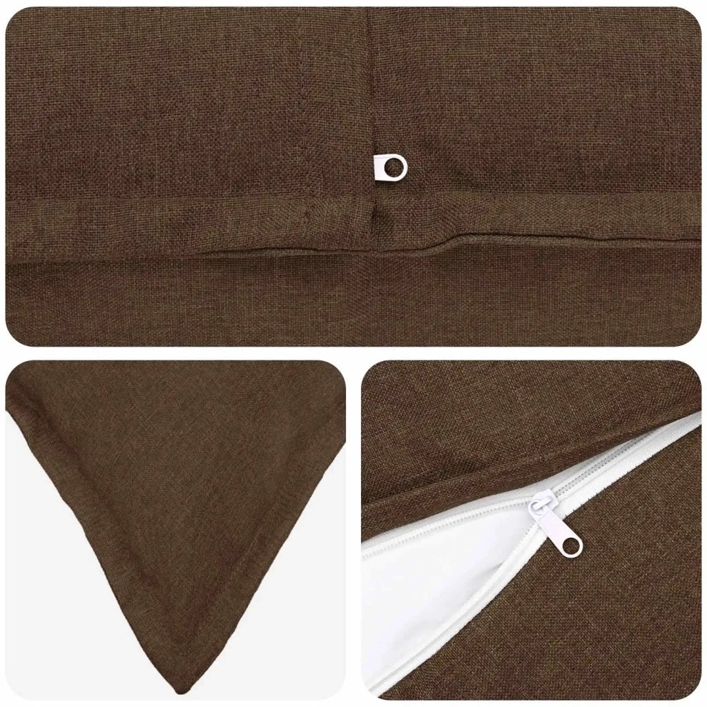 Federa 2 pcs HOUTEN Marrone 40 x 80 cm Lino 918052
