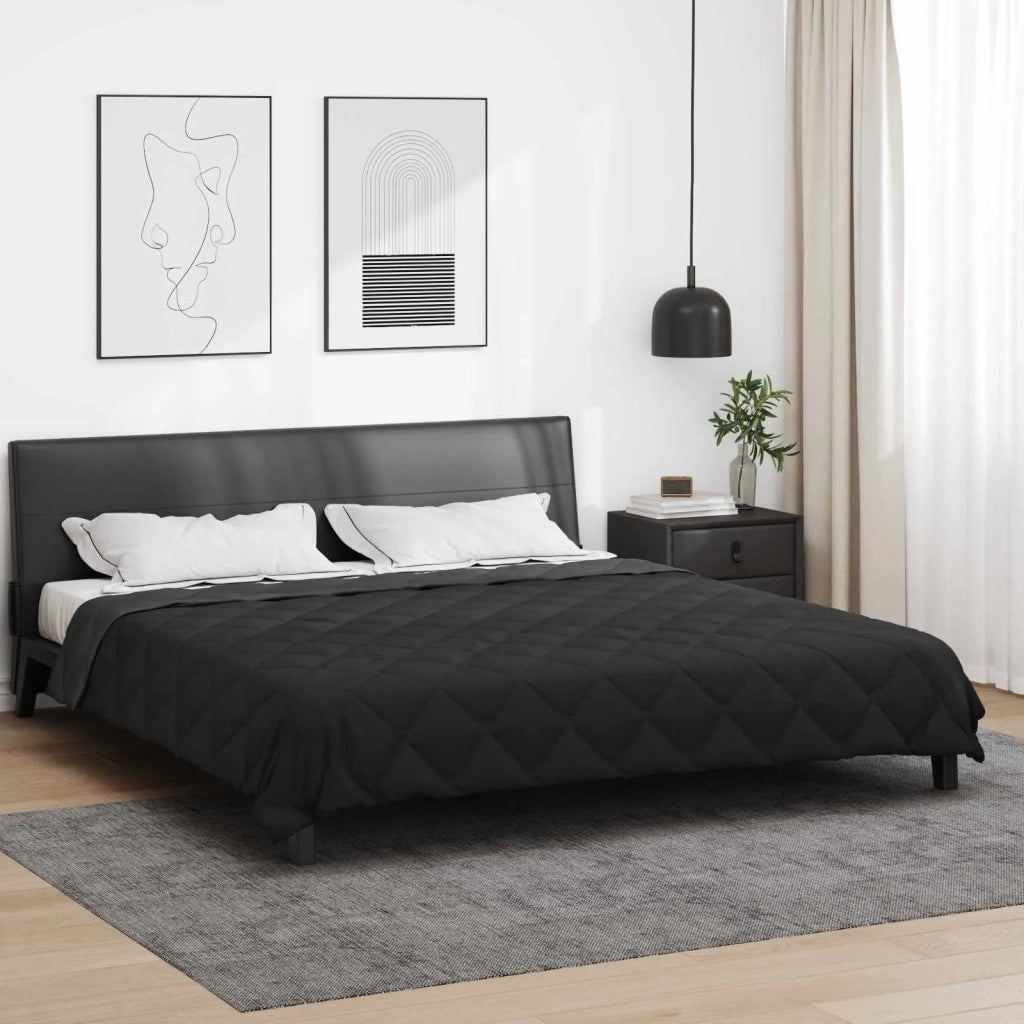Piumone | Duvet Completo Annuale Nero e antracite 220 x 240 cm