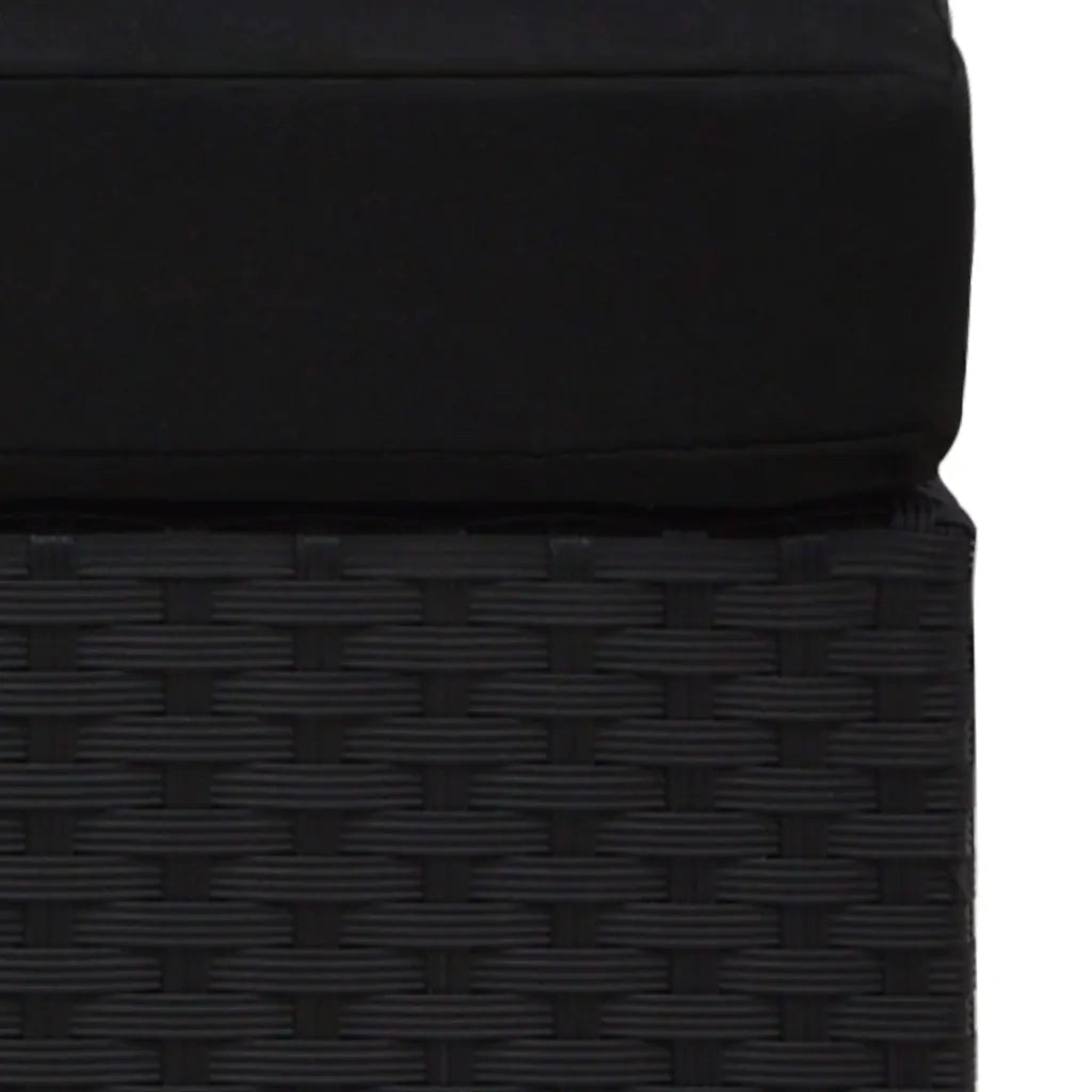 Set Divani da Giardino 2 pz in Polyrattan Nero 49502