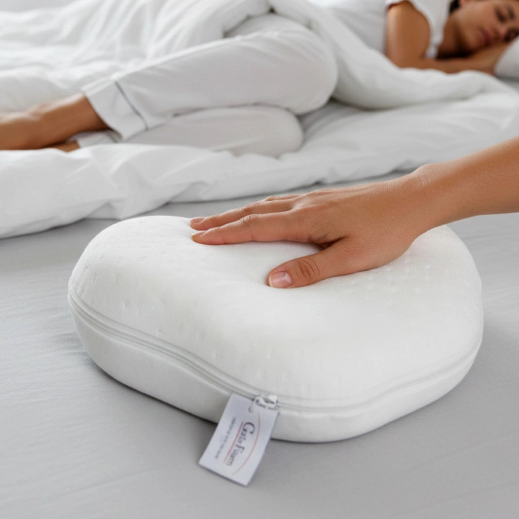 Cuscino Cuore sfoderabile per gambe e ginocchia in memory foam adatto per gravidanza