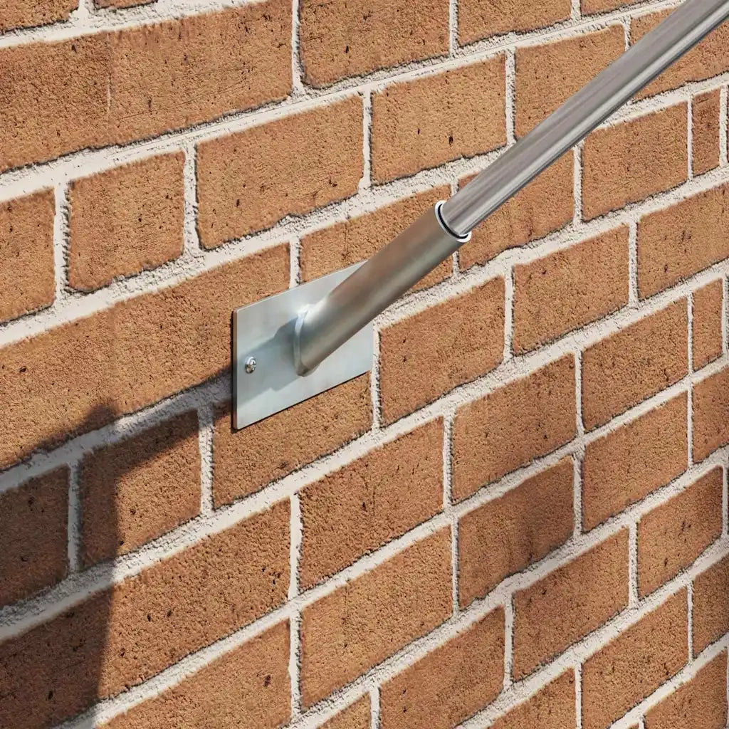 Supporto per Bandiera Argento 13 x 6 x 0,2 cm Acciaio 4106549