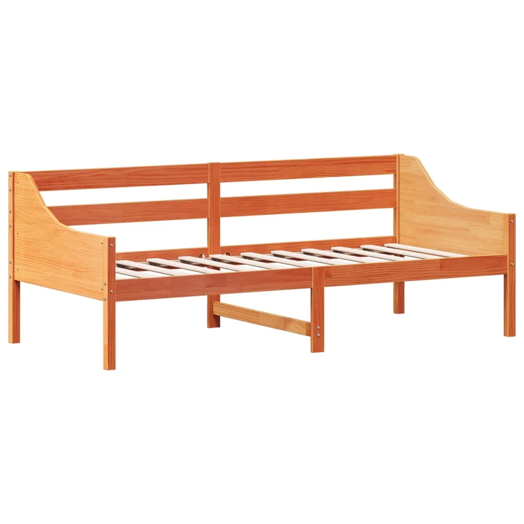 Dormeuse senza Materasso Marrone Cera 100x200 cm Legno di Pino 842837