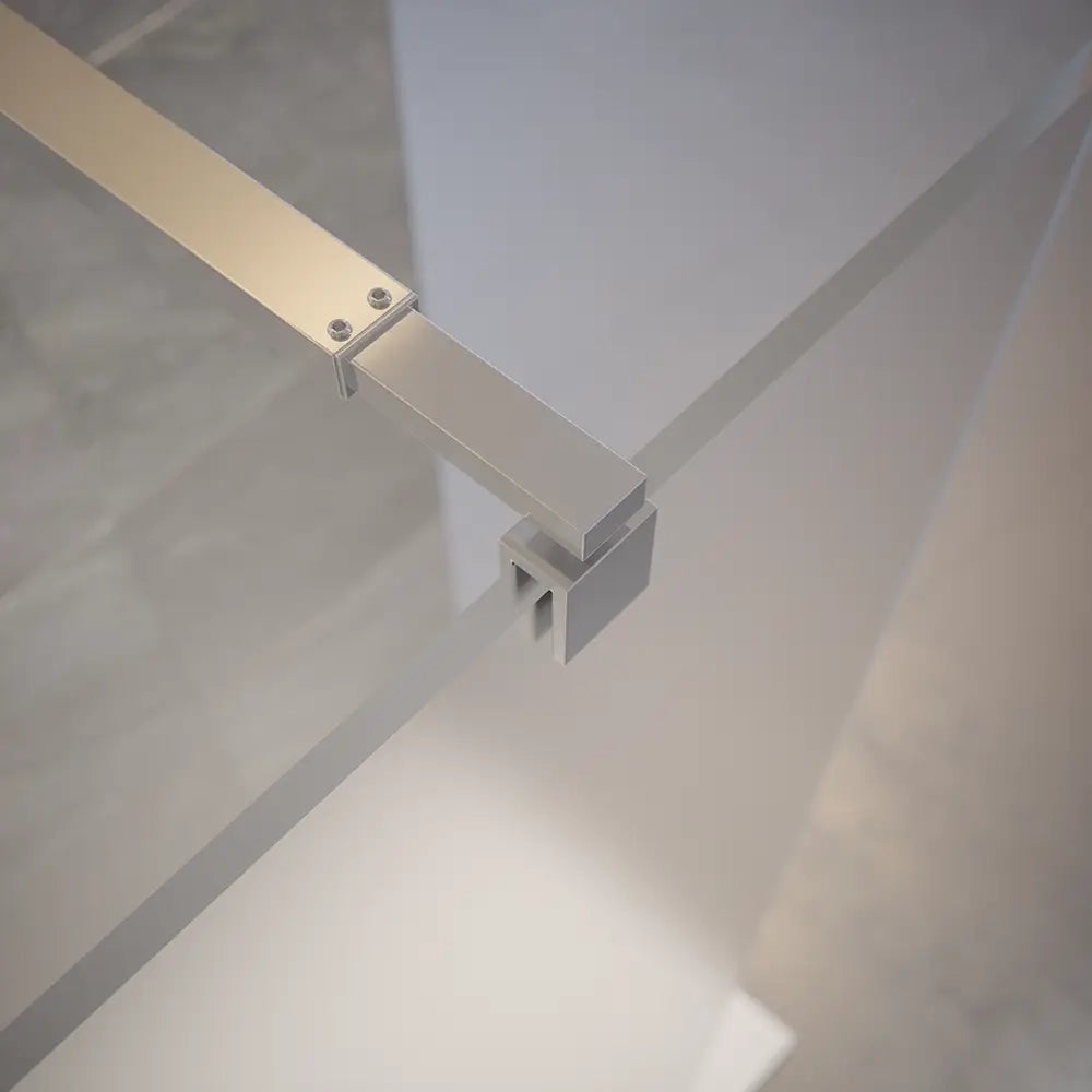 Doccia walk-in 90cm vetro temperato anticalcare 10mm opaco profili cromati | Naxos