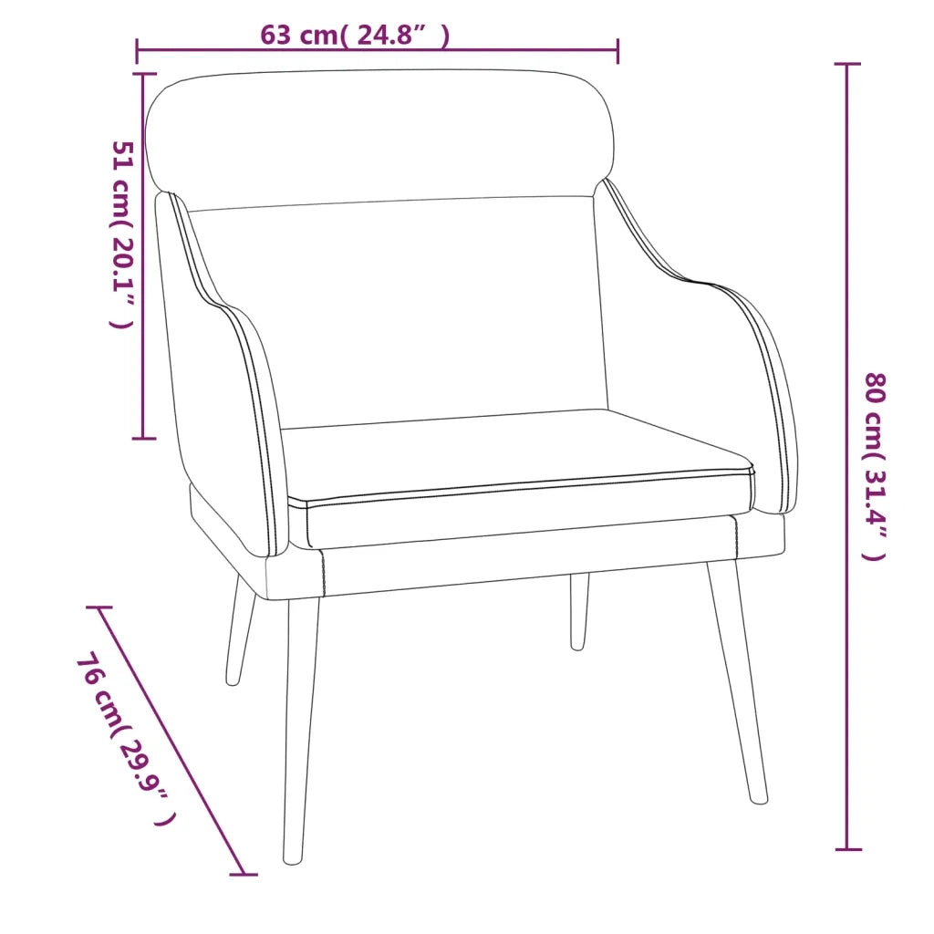 Poltrona | Sedia Relax Nera 63x76x80 cm Velluto