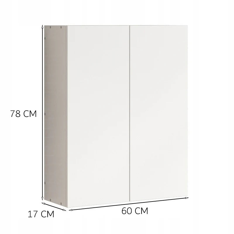 Mobile da Bagno Sospeso 60 cm 2 Ante Moderno e Salvaspazio