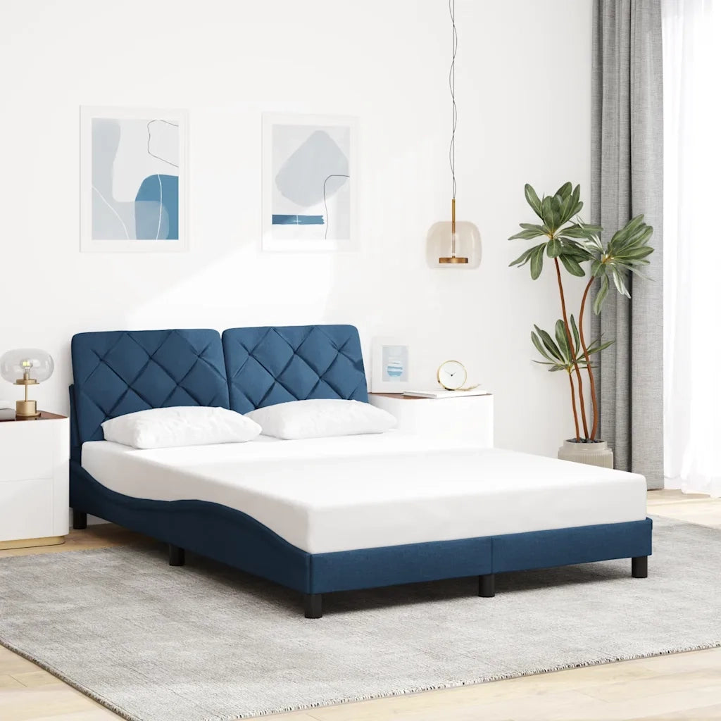 Giroletto senza Materasso Blu 120x200 cm in Tessuto