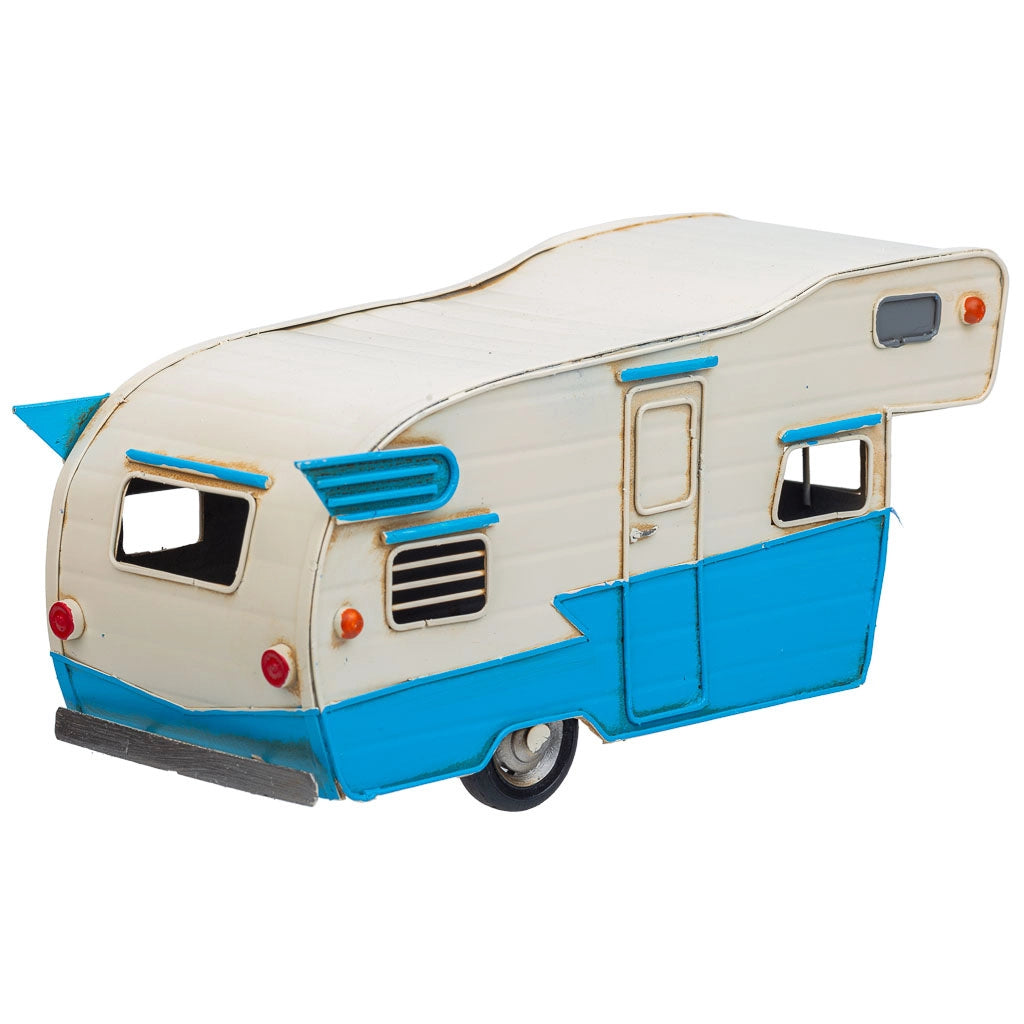Caravan metallo blu 28x12.5x15h cm