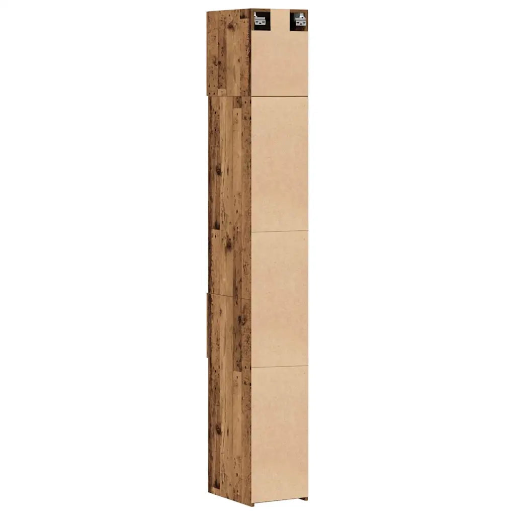 Armadio con cassetto 2 pz Legno vecchio 30 x 42,5 x 225 cm CFW9105167