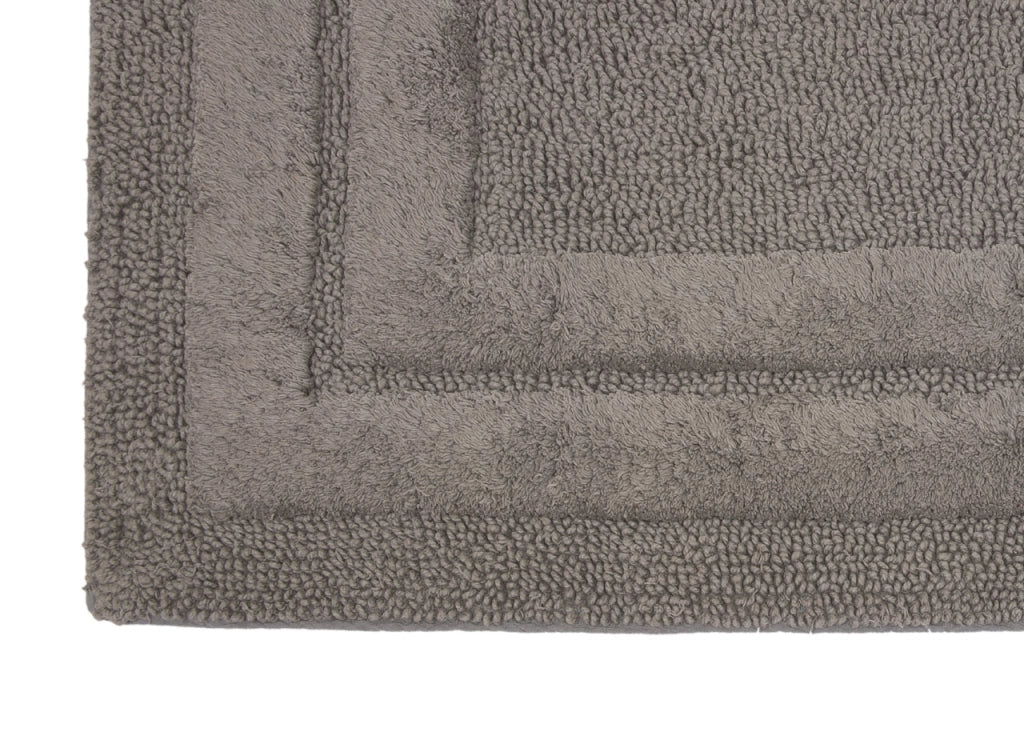 Tappeto Casa Bagno Cotone Spugna Morbida Tinta Unita Antiscivolo Sirio Carbonio - 50x80 - Carbonio