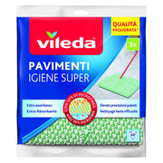 Vileda Panno Pavimenti Igiene Super PZ.3 50 CMX45 Vileda 5 Pezzi