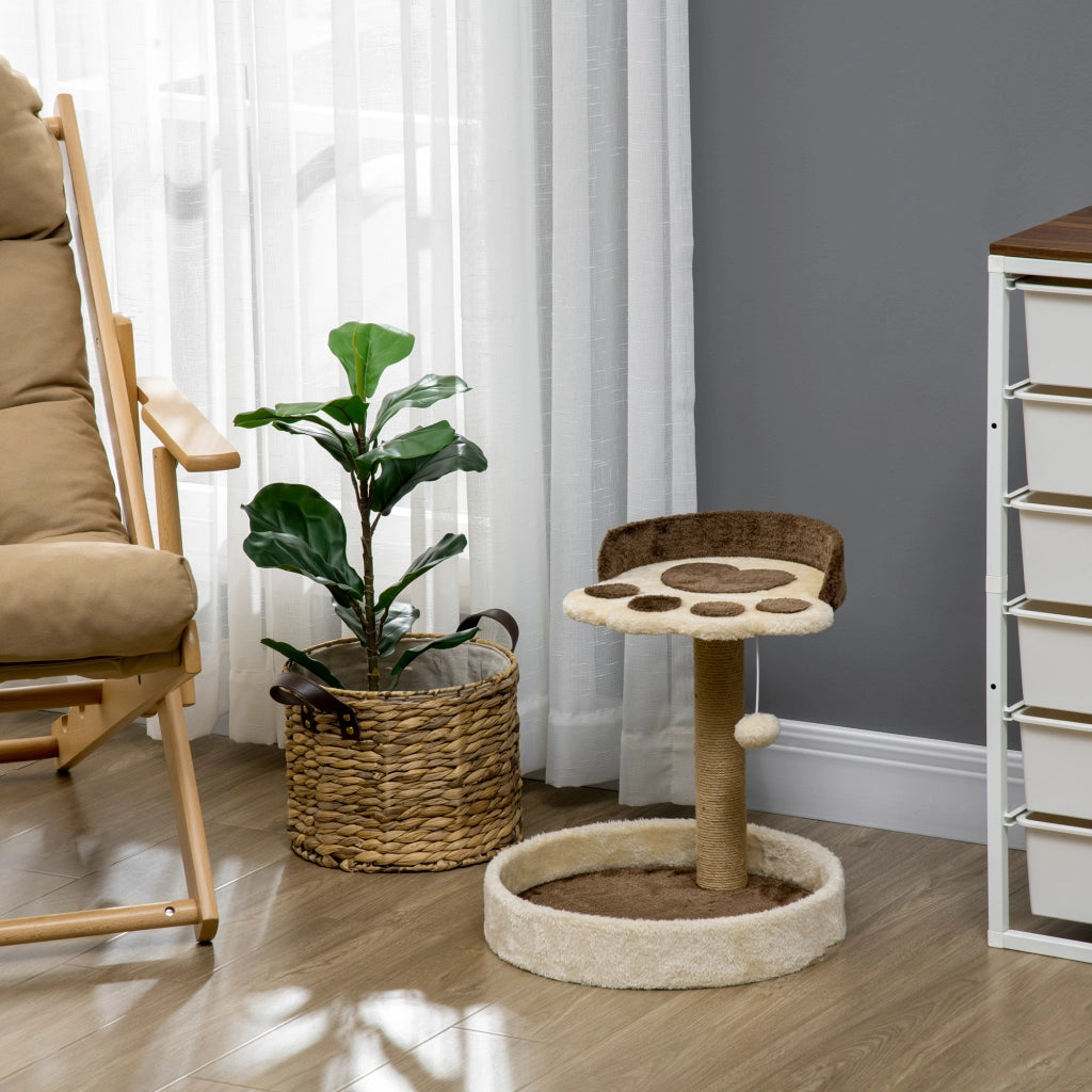 Tiragraffi a forma di zampa con piattaforme ¨C Minimal ¨C marrone 44 cm
