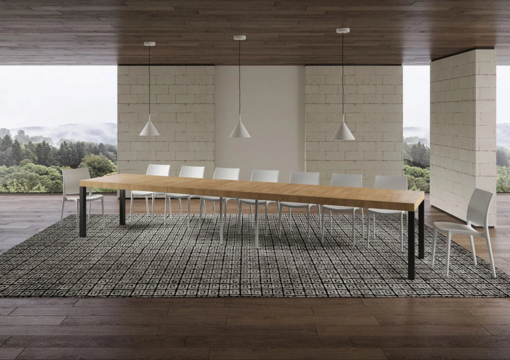 Tavolo Allungabile 160-420x90x77 cm Everyday Premium Quercia Natura Gambe Antracite