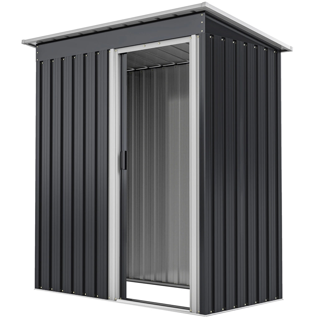 Casetta da Giardino in Acciaio ¨C Minimal ¨C 163x89x182 cm Nero